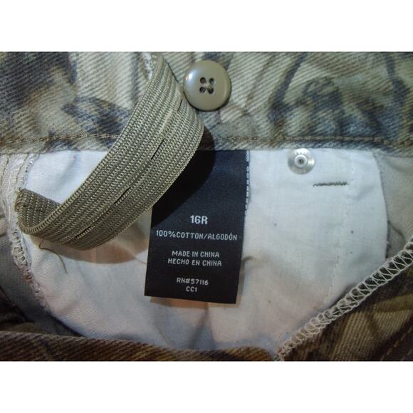 Outfitters Ridge Pants Camo RealTree Hardwoods Denim Hunting Boys Size 16R 28x27 - Picture 4 of 11